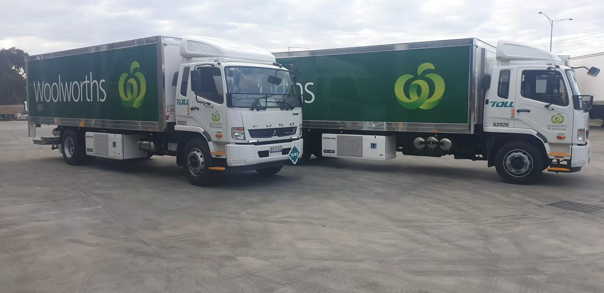 thermo king woolworths transport truck